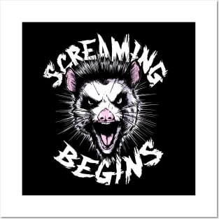 Screaming Begins - Possum 90s Inspired Posters and Art